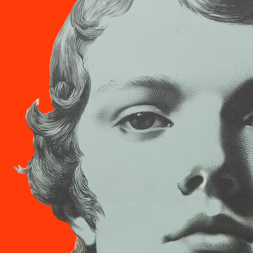 [looks] flame · square fine art greeting card